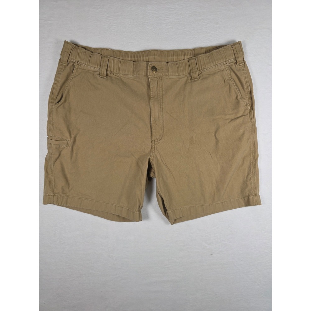 Carhartt Canvas Work Shorts 8in Rugged Flex Relaxed Fit BS5841-M 40 Tan Khaki